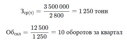 Практическое задание «Проведение оценки эффективности функционирования элементов логистической системы»